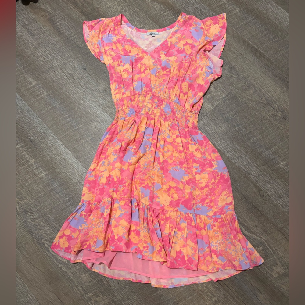 Rails Pink and Orange Floral Dress